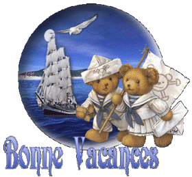Gifs Bonnes vacances bateau